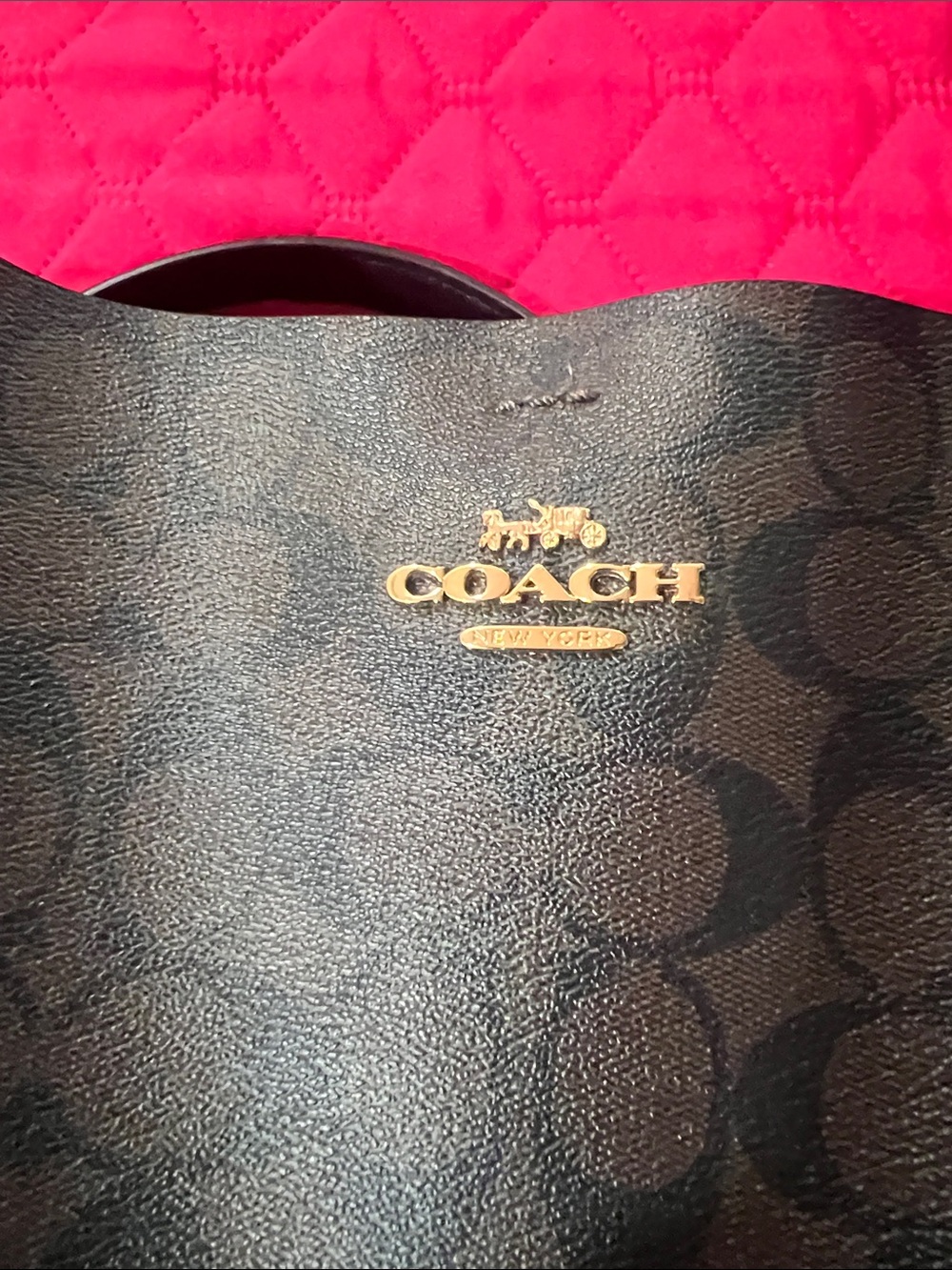Coach Brown Signature Canvas Crossbody Tote with Gold Hardware - Picture 2 of 14